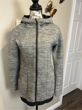 Lululemon Pick Your Path Jacket Size 6 Heathered Space Dyed Black Slub READ